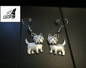 Boucles d'oreilles Cairn terrier Happy